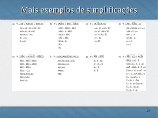 Mais exemplos de simplificações

27

 