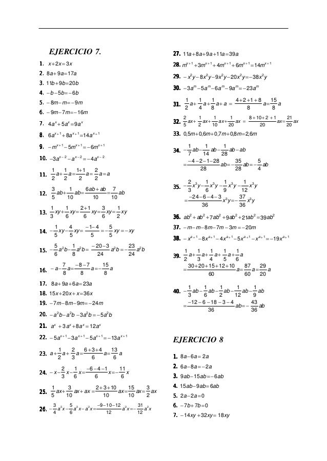 Algebra De Baldor Ejercicios Resueltos