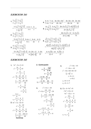Algebra de baldor respuestas