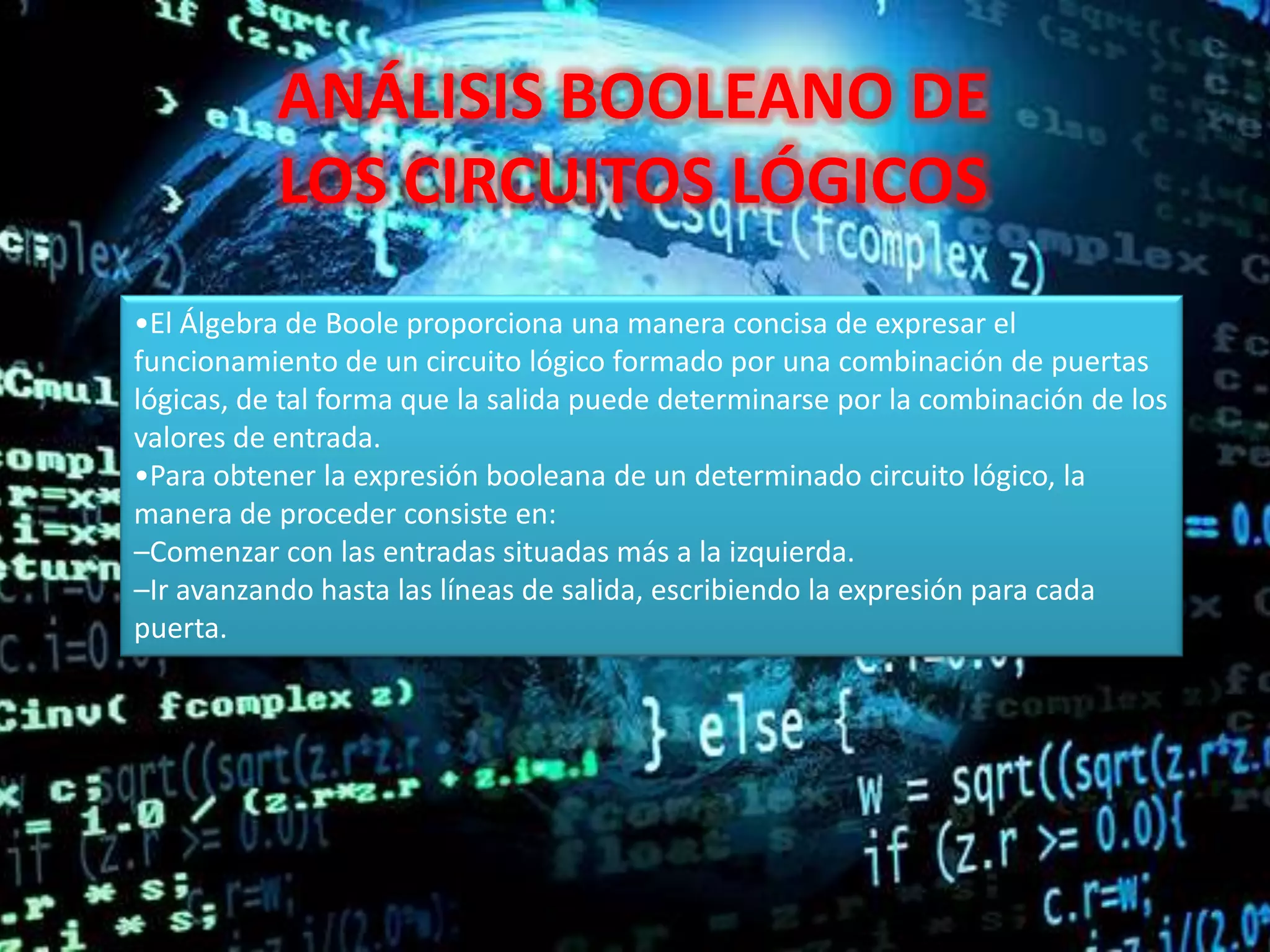 Algebra de boole | PPT