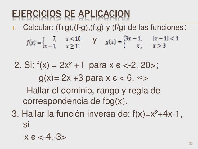 Algebra de funciones y funcion inversa. 2015