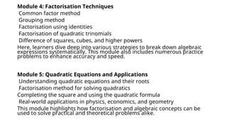 Can Rearrange Using Factorisation Algebra Factorisation Course.ppt....... | PPT