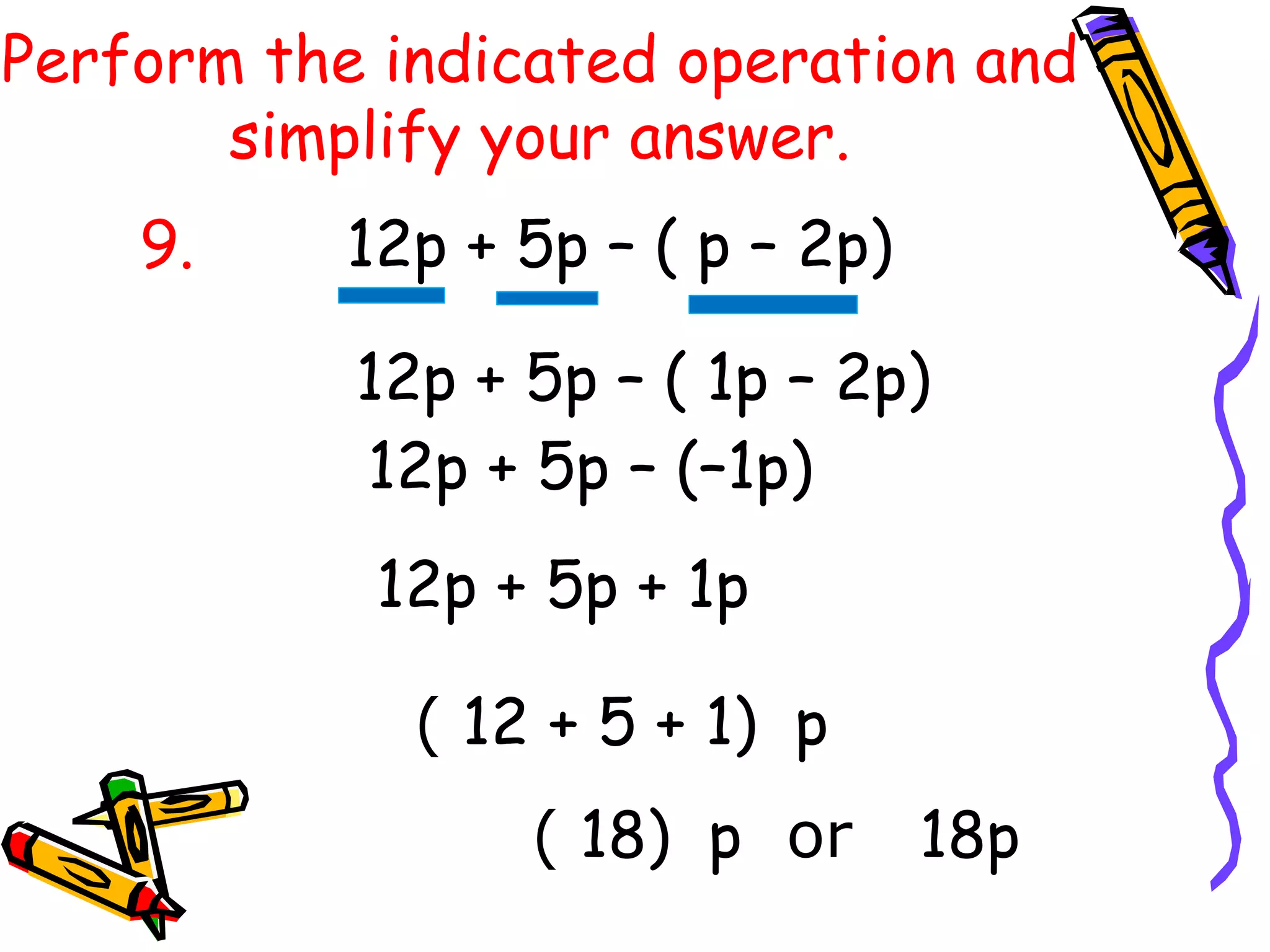 Adding and Subtracting Polynomials | PPT