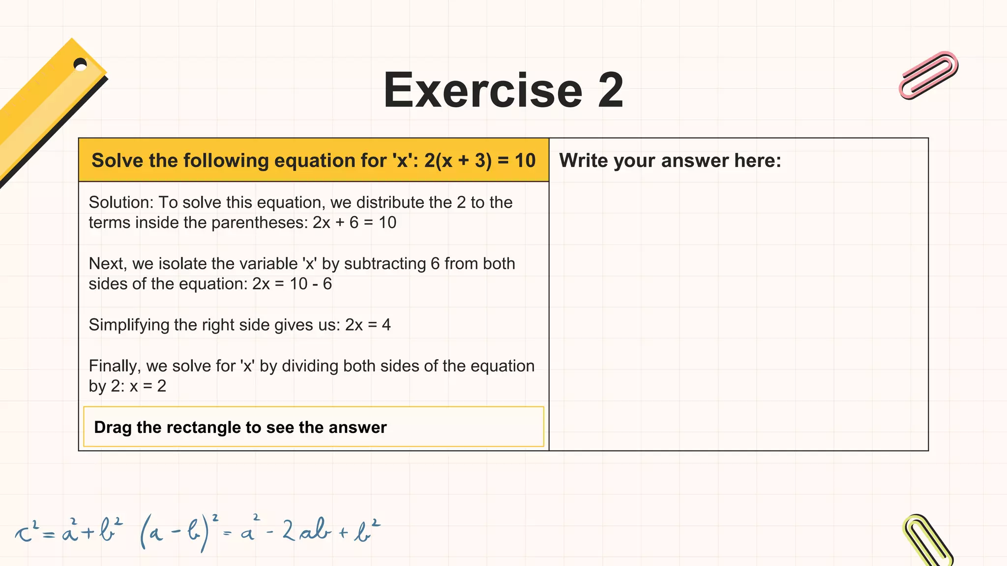 Algebraic Expressions And Equations Mathematics 9th Grade Pptx