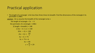 Algebraic equations G-6 | PPTX