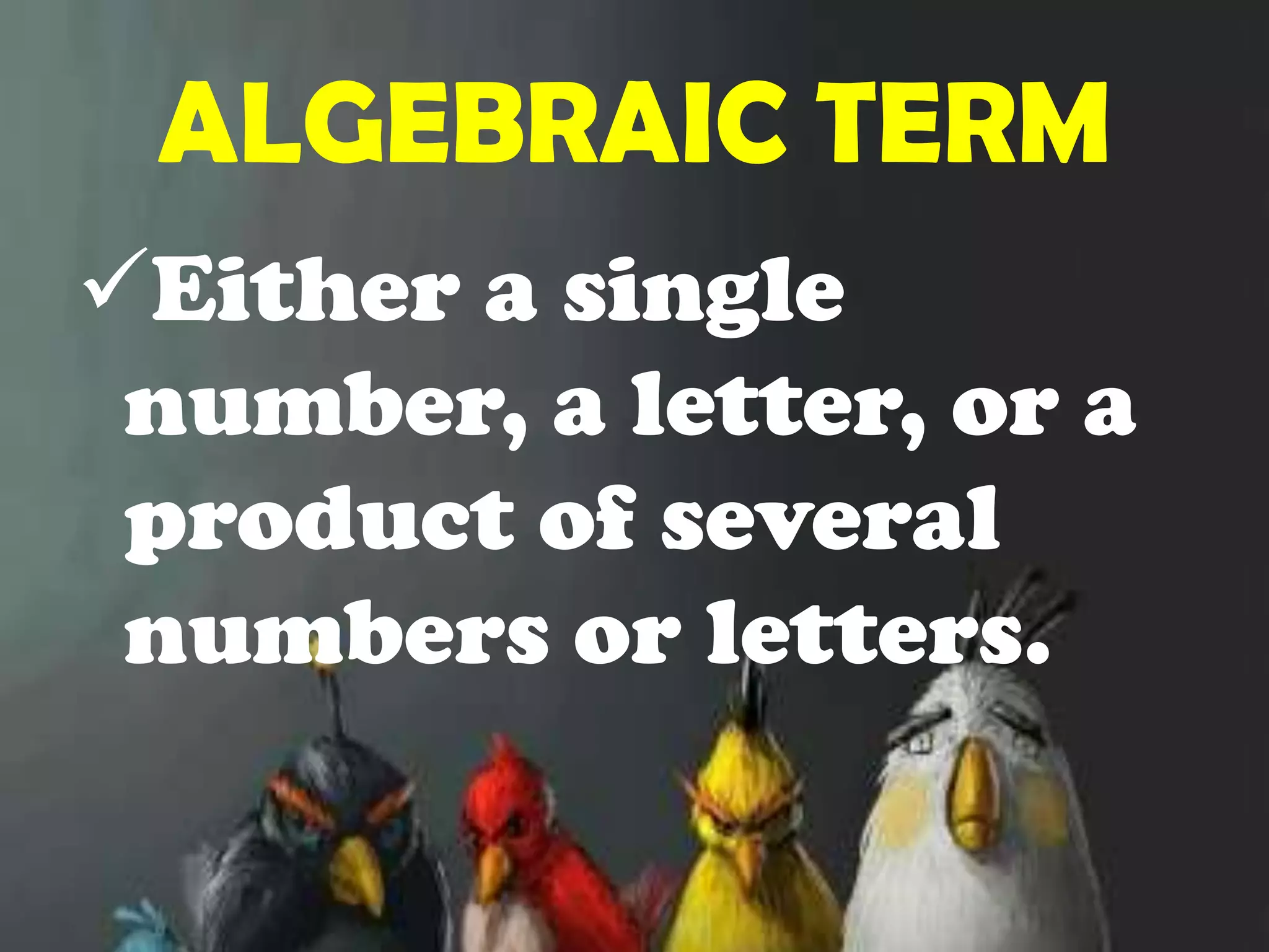 Algebraic expression