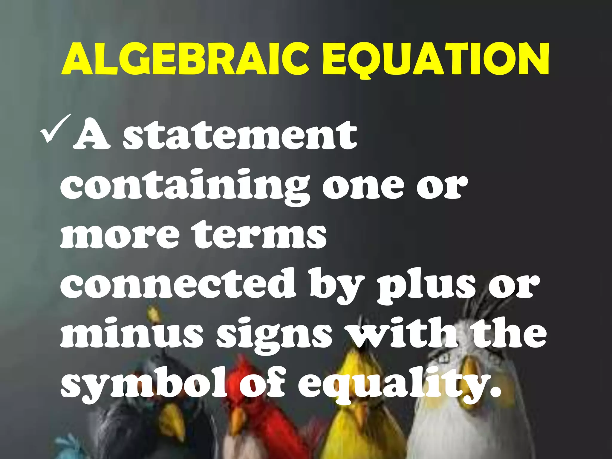 Algebraic expression
