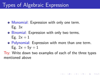 Algebraic Expression