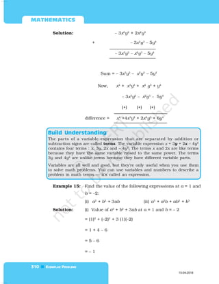 Algebraic Expressions