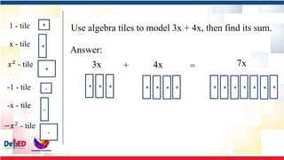 33x11 Math MATHEMATICS 8 QUARTER 1Algebraic Expressions.pptx