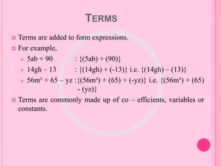 Algebraic expressions and identities | PPTX