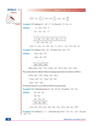 Algebraic expressions and polynomials | PDF