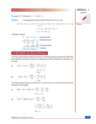 Algebraic expressions and polynomials | PDF