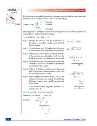 Algebraic expressions and polynomials | PDF