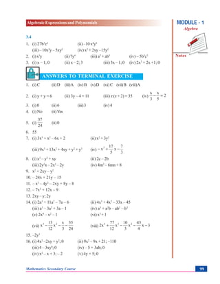 Algebraic expressions and polynomials | PDF
