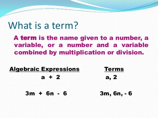 what is the definition of algebraic expression in math
