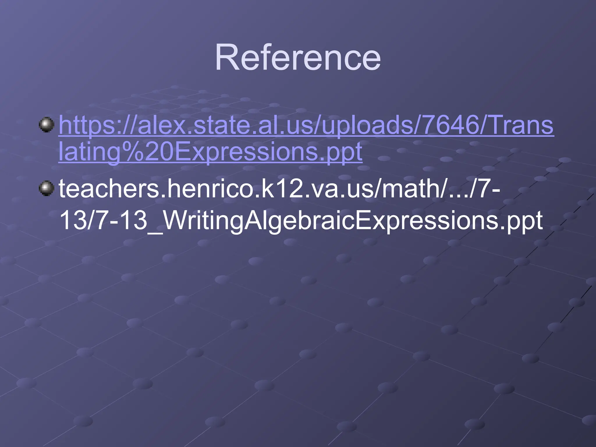 Algebraic expressions review of four basic operations | PPTX