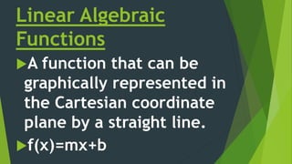 Algebraic functions powerpoint | PPTX