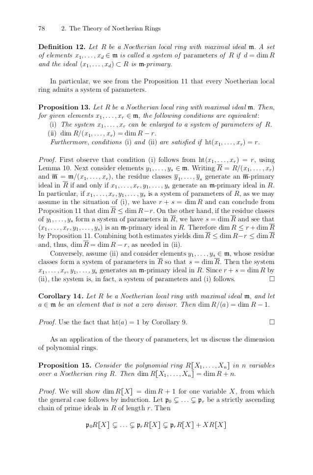 Algebraic Geometry And Commutative Algebra