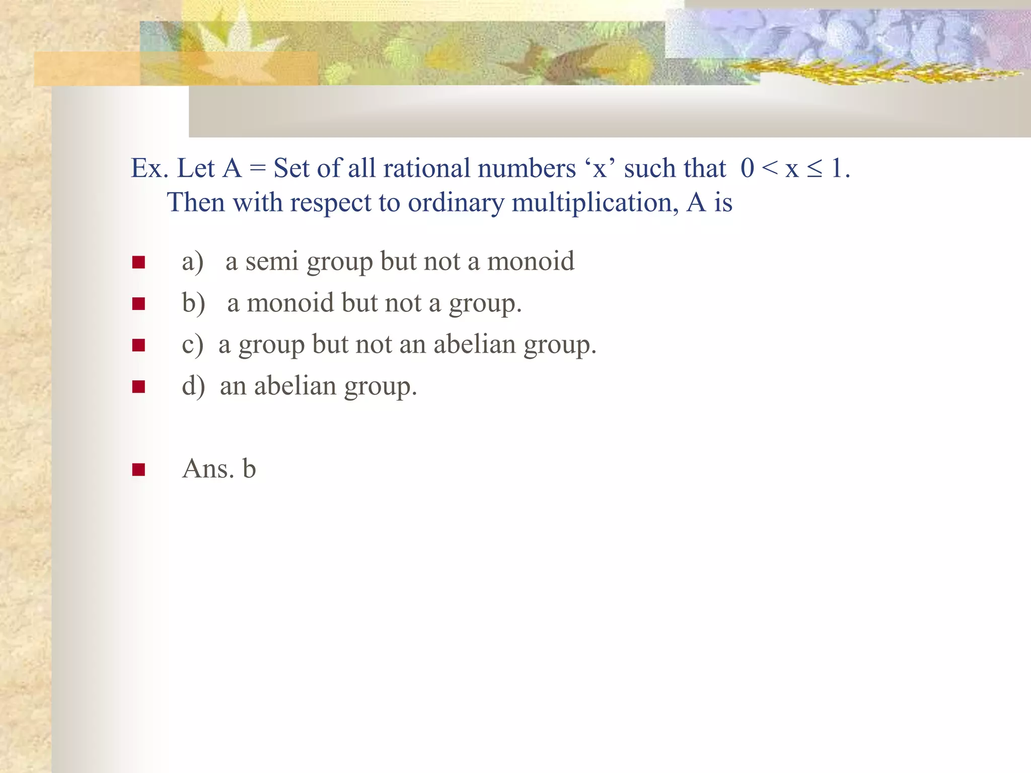 Algebraic structures ppt