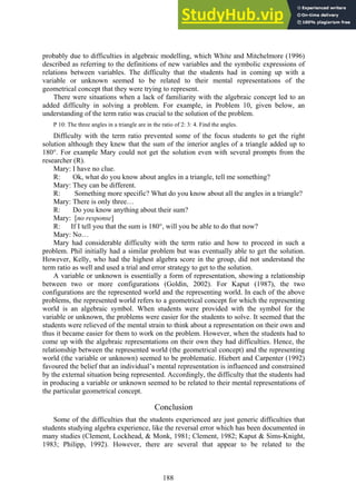 Algebraic Thinking In Geometry At High School Level Students Use Of ...