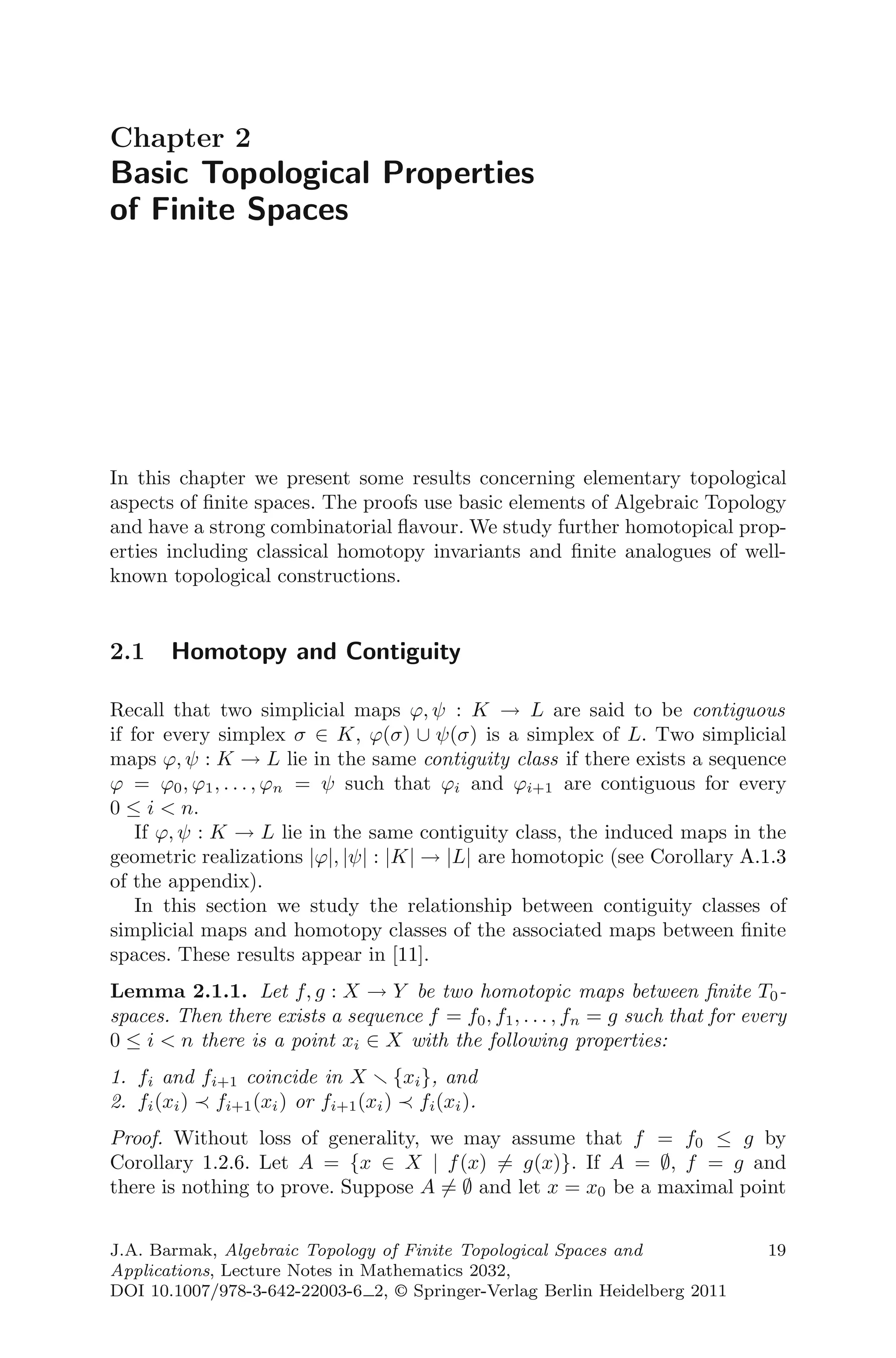 Algebraic topology of finite topological spaces and applications | PDF ...