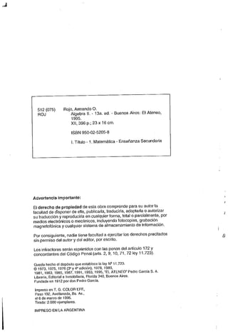 Algebra 2 - Armando Rojo