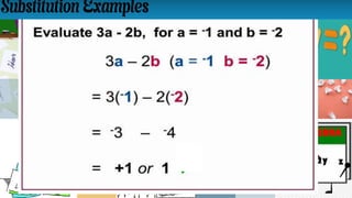 Substitution Examples
 