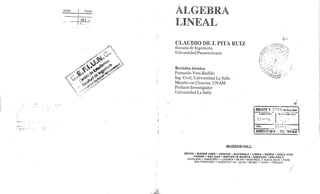 Algebra lineal - Claudio Pita Ruiz