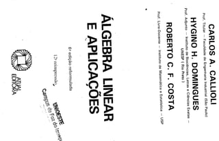 Algebra linear e aplicacoes 6ed   callioli, domingues, costa