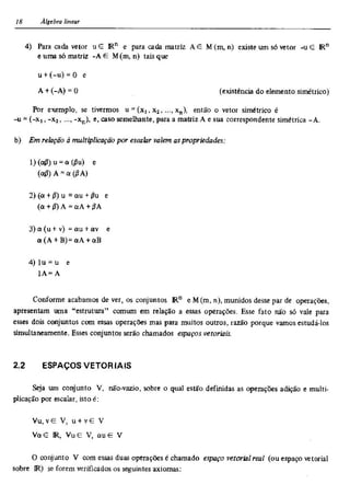 Álgebra linear e geometria analítica 2ª edição