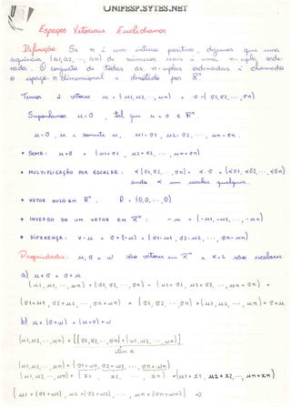Algebra linear teoremas