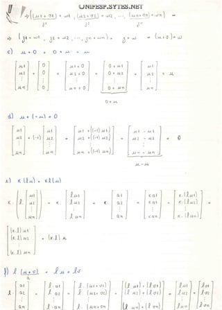 Algebra linear teoremas