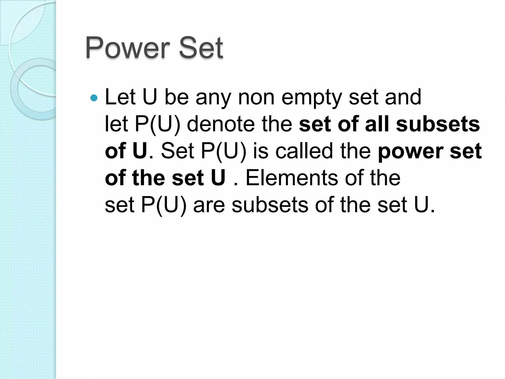 Algebra of sets | PPTX