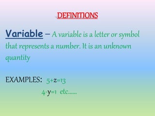 Algebra PPT | PPTX