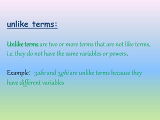 Algebra PPT | PPTX