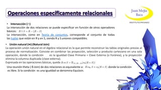 Modelamiento de base de Datos - Algebra relacional | PPTX