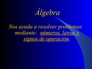 Álgebra ,[object Object]