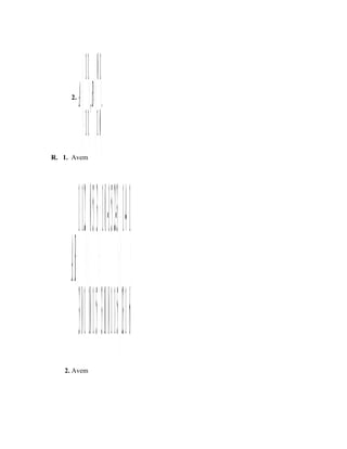  1  0 1
     2.
           A=   , B=  .
               − 1  1 0
R. 1. Avem




           1 − 2   0 5 − 3  1 + 0 - 5 2 - 3   1 4 − 
     A+B= + = = 
          3 01 0 1 5 3+10 +1 5 13 6
   2. Avem
 