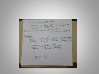 Algebra solved problems