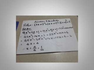 Algebra solved problems