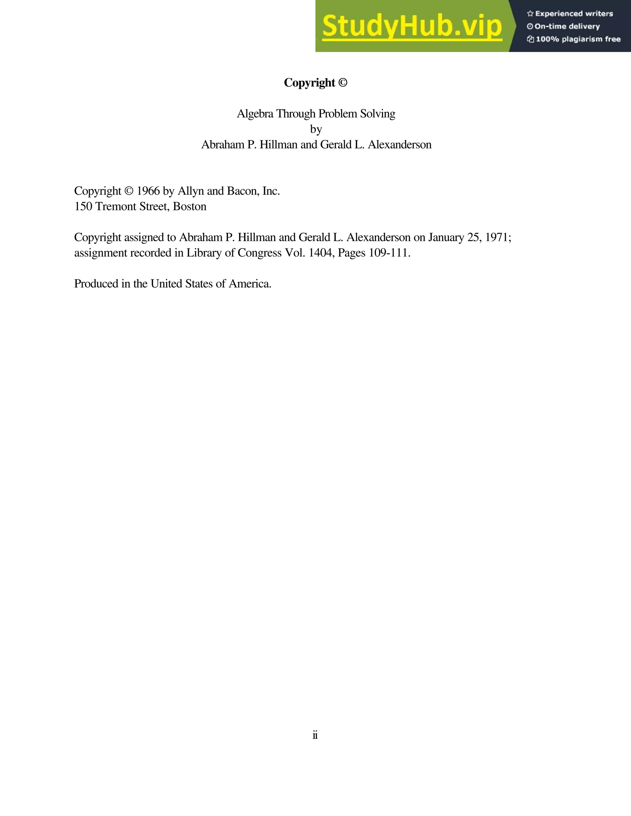 Algebra through problem solving pdf