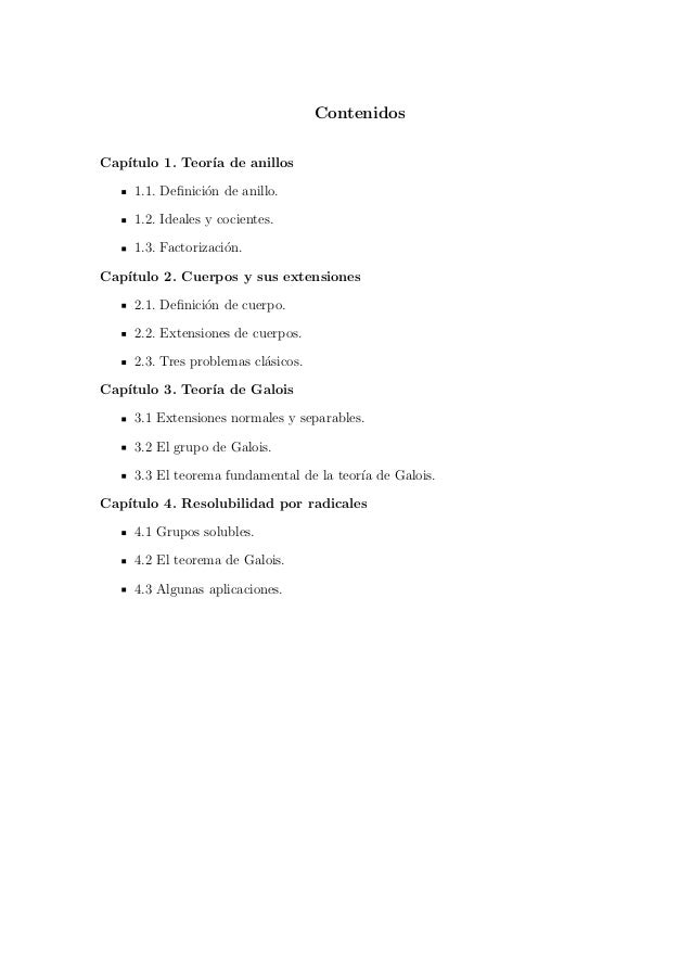 Algebra Y Teoria Galois Algebra Y Teoria Galois