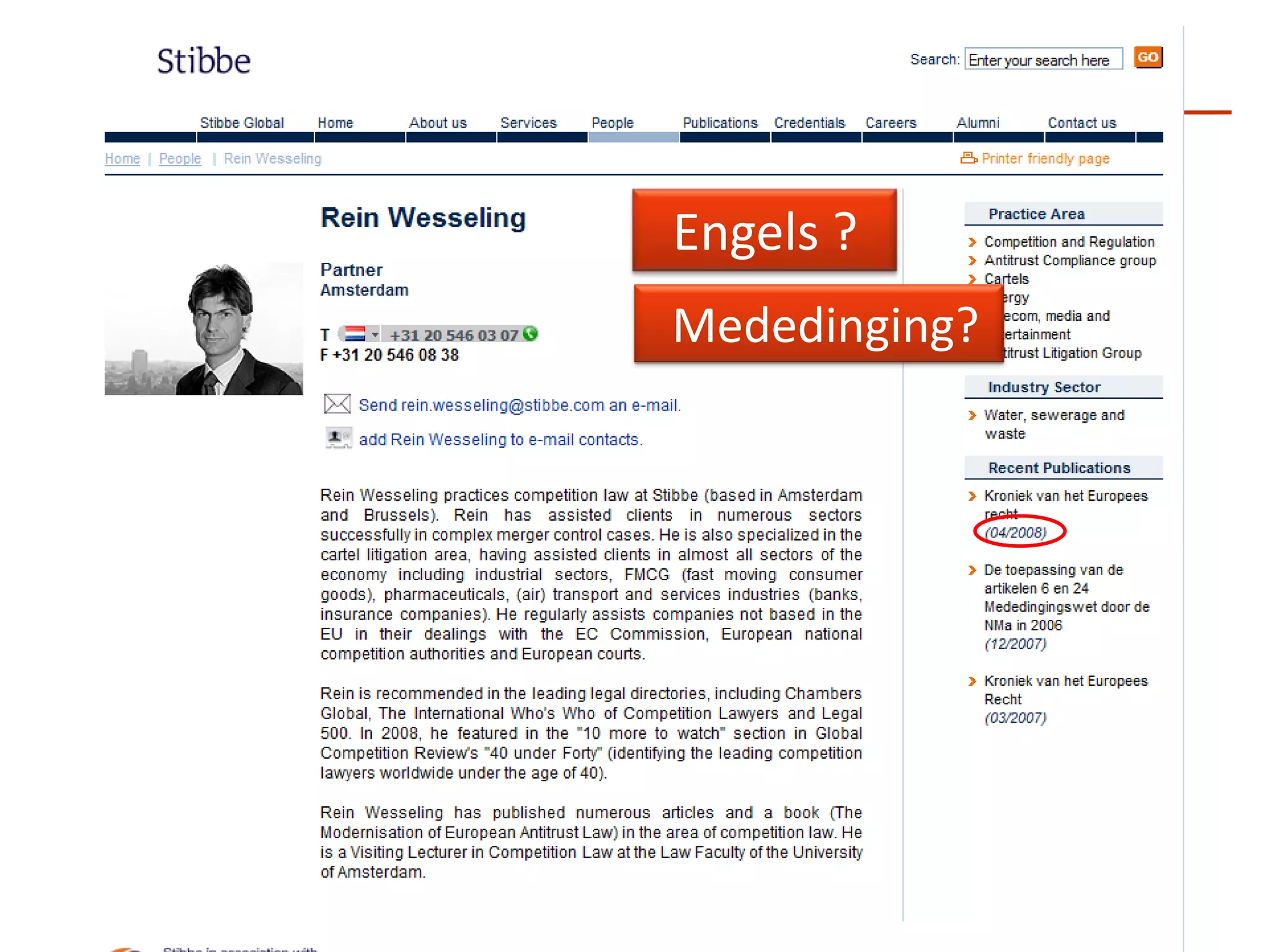 Engels ? Mededinging?