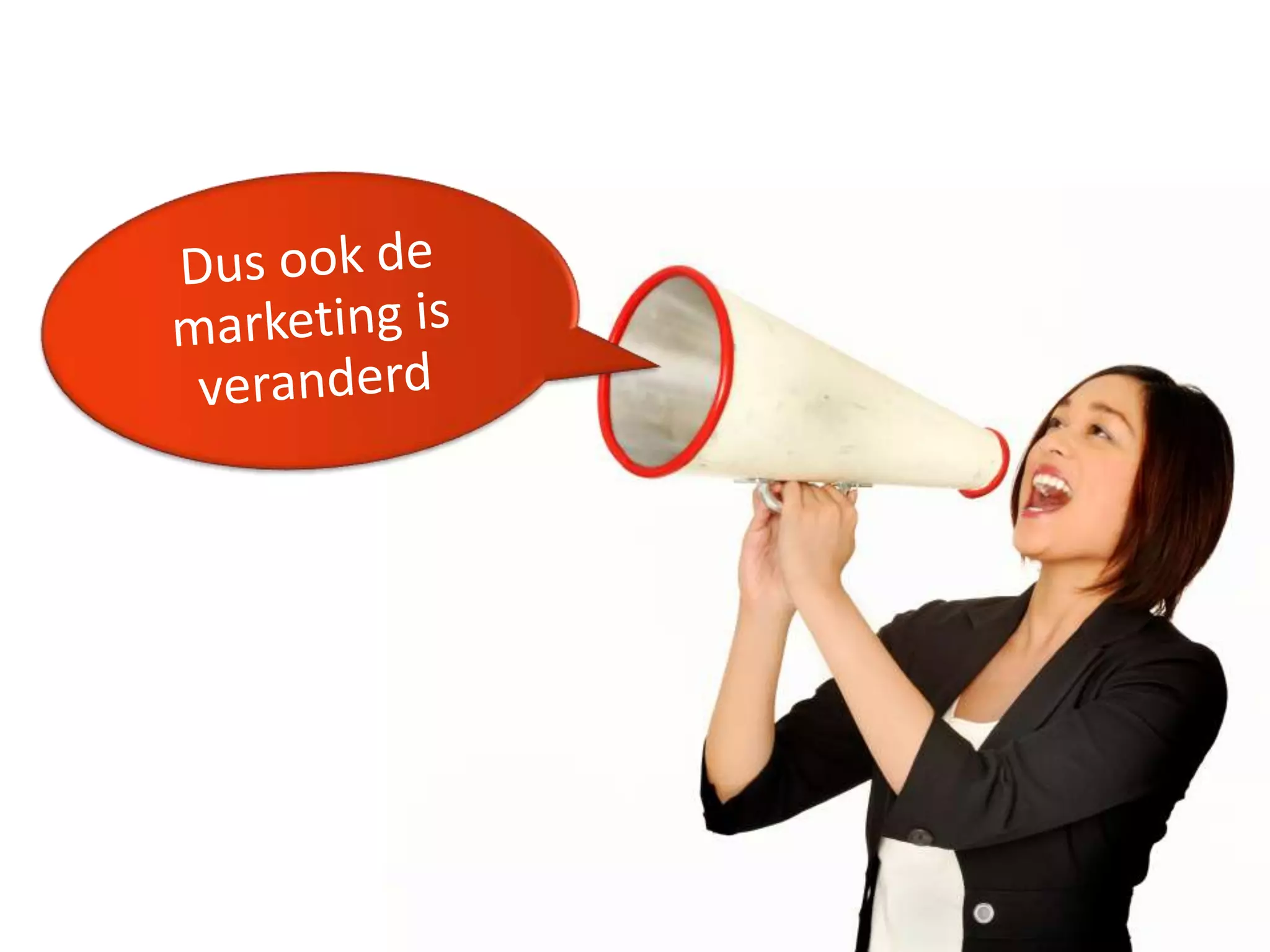Dus ook de marketing is veranderd