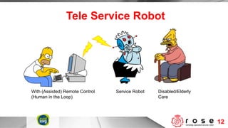 Tele Service Robot Disabled/Elderly Care Service Robot With (Assisted) Remote Control (Human in the Loop) 