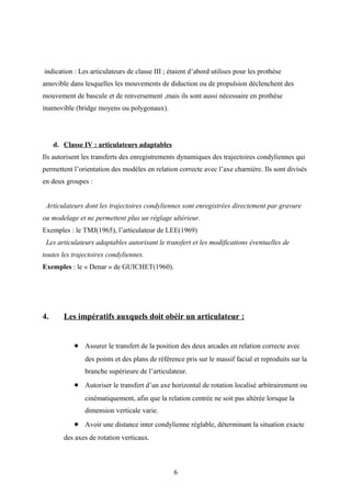 Diduction les articulateurs et les arcs | DOC