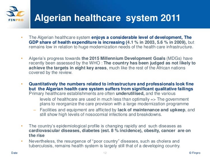 Algeria Health Sector overview. Heli Pasanen-Zentz, Finpro.
