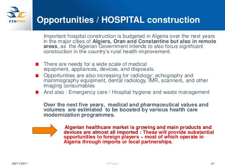 Algeria Health Sector overview. Heli Pasanen-Zentz, Finpro.