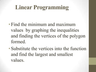 Alg II 3-4 Linear Programming | PPT